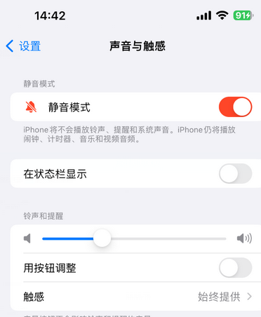 莱芜苹果15Pro维修网点分享iPhone15Pro系列机型中隐藏静音图标 