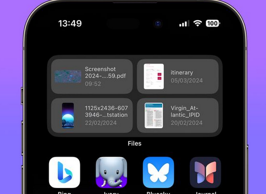 莱芜苹果屏幕维修分享iPhone主屏幕快速访问最近的文件 
